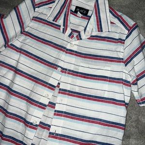 Boys Children’s Place 4th of July red, white & blue button down shirt